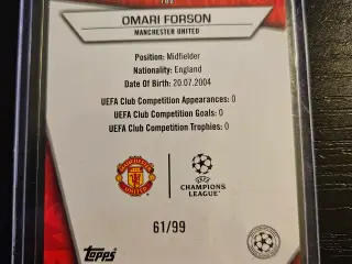 Omari Forson 61/99 Fodboldkort