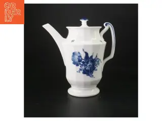 Porcelæns kaffekande med blå blomst fra Royal Copenhagen (str. 24 cm)