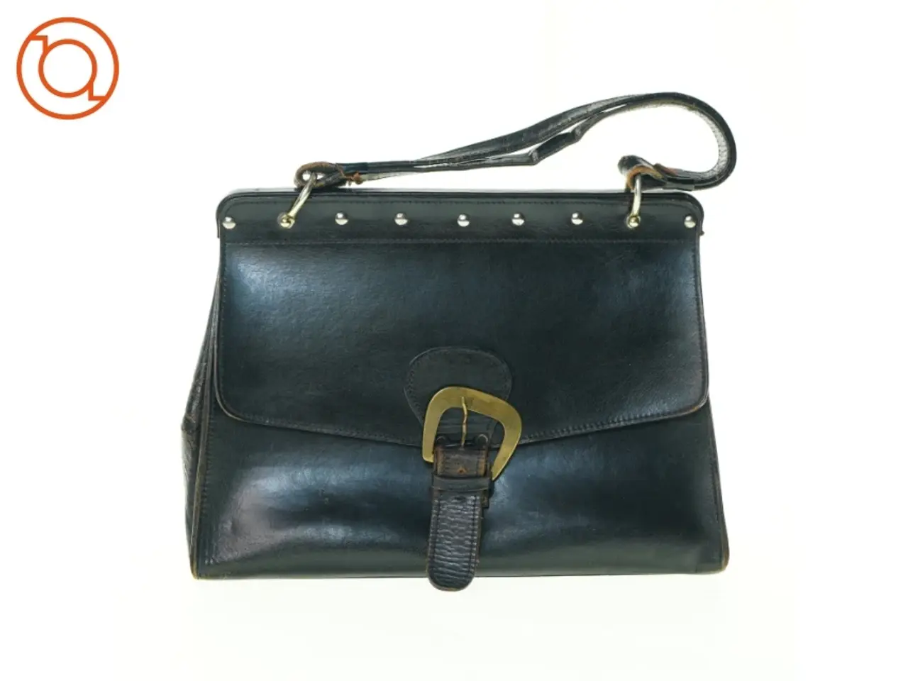 Billede 1 - Vintage Retro Kernelæder Taske (str. 37 x 14 x 27 cm)