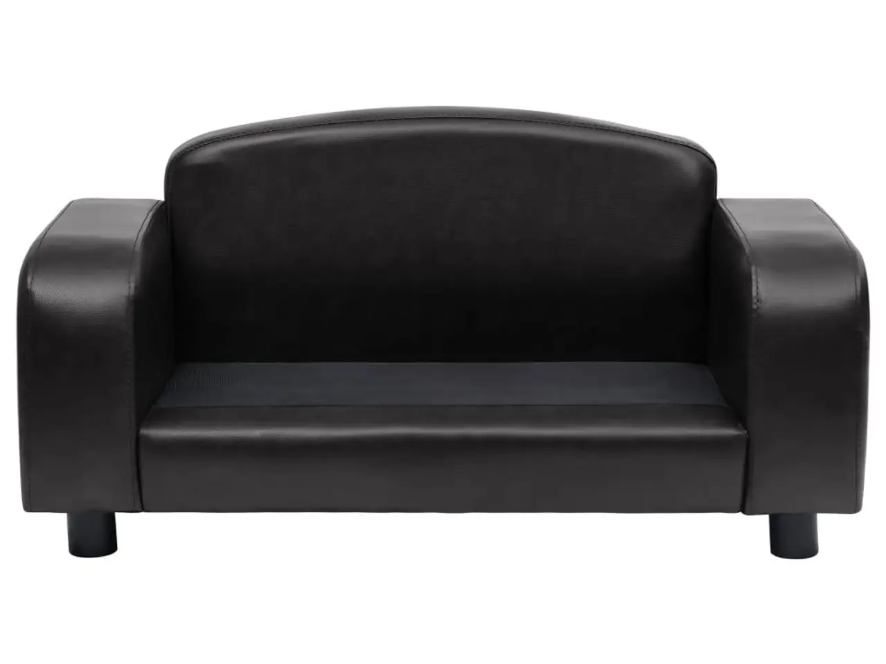Billede 4 - Hundesofa i kunstlæder - sort, 80 x 50 x 40 cm
