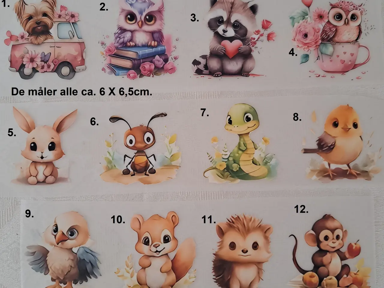Billede 12 - Strygemærker med traktor, lasbiler m.m. og dyr. 