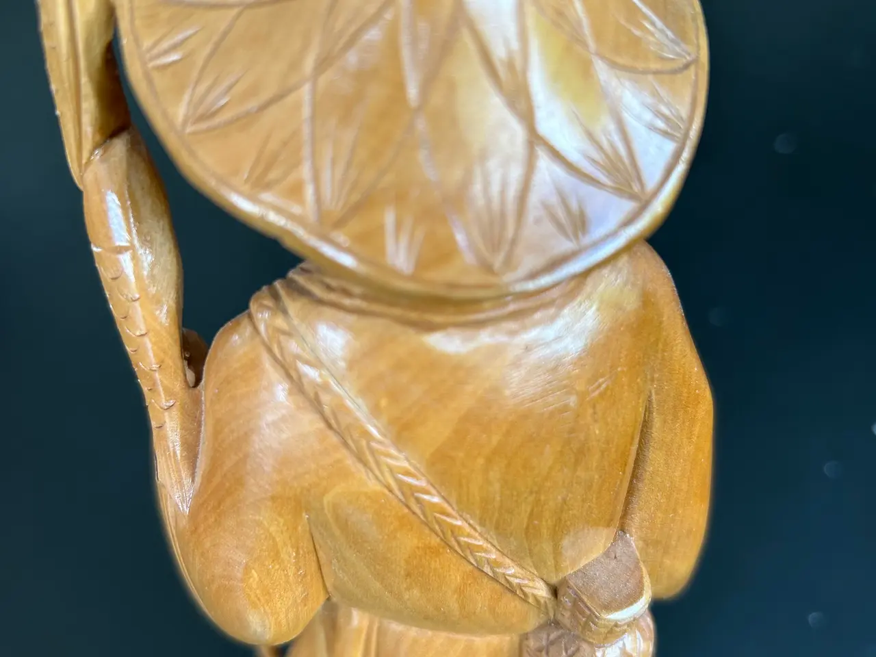Billede 7 - Vintage håndskåret kinesisk træfigur