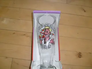 Ølglas med sjov tekst