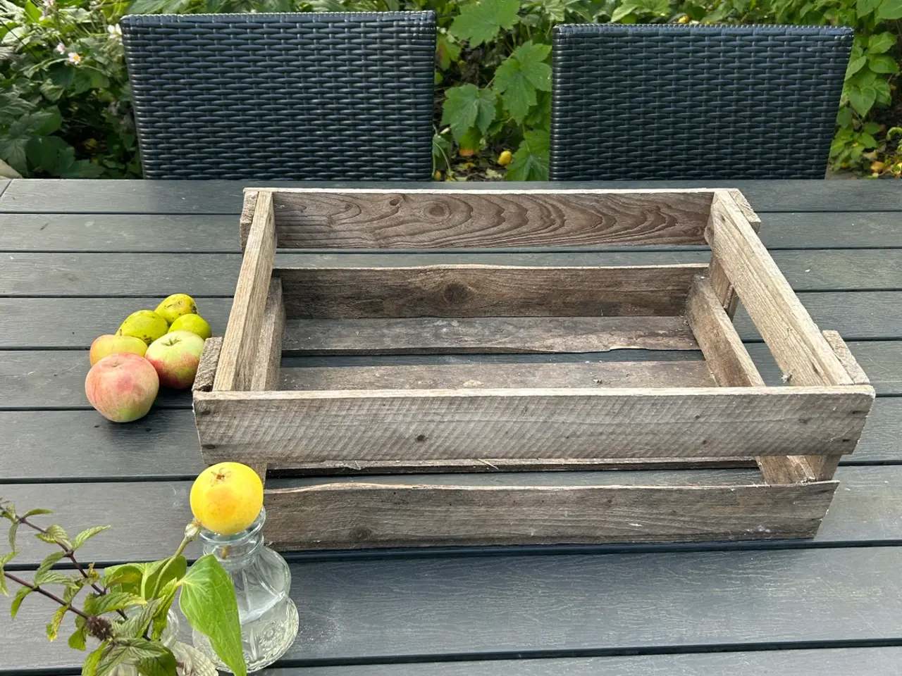 Billede 2 - Trækasser retro med kunst til frugt osv