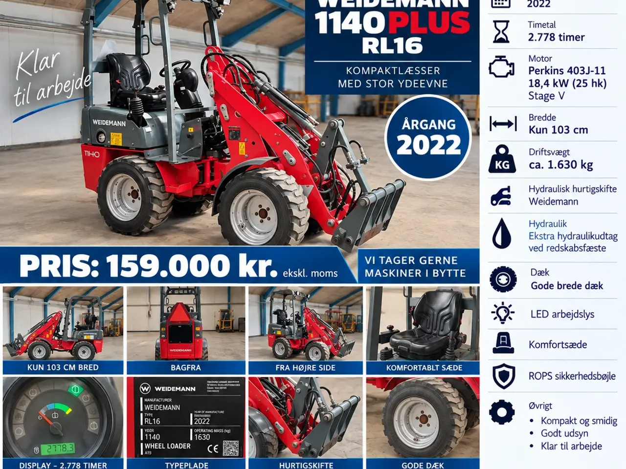 Billede 1 - WEIDEMANN 1140 PLUS 2022