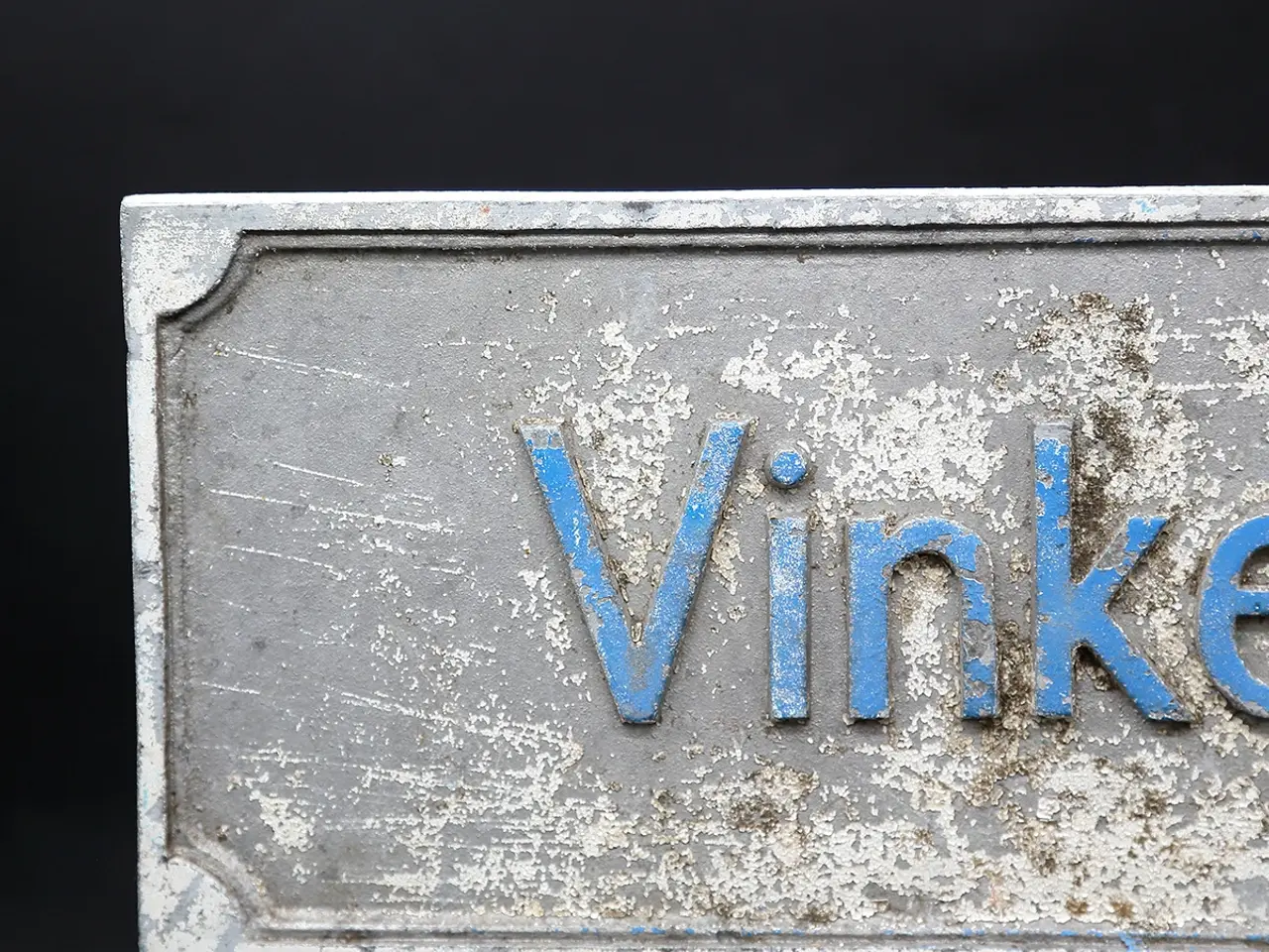 Billede 5 - Vintage dansk vejskilt “Vinkelvej” i aluminium