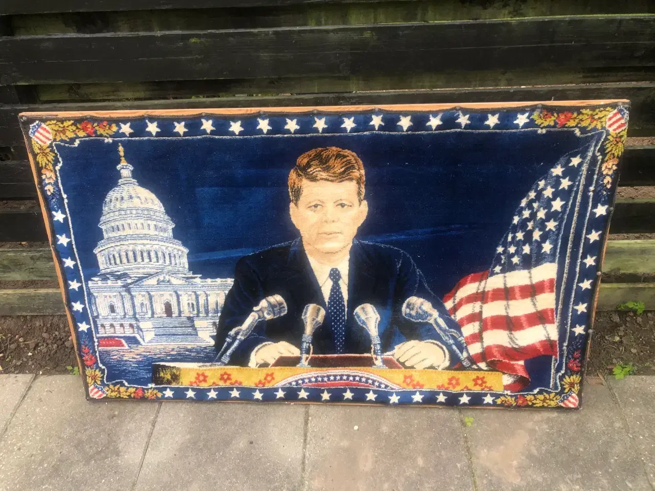 Billede 1 - Flot vægtæppe JFKennedy