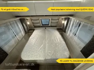 2024 - Hobby De Luxe 460 SFf LAV VÆGT. FÅ ET EKSTRA GODT TILBUD. m/QUEENS SENG ! NU PÅ LAGER TIL OMGÅENDE LEVERING !