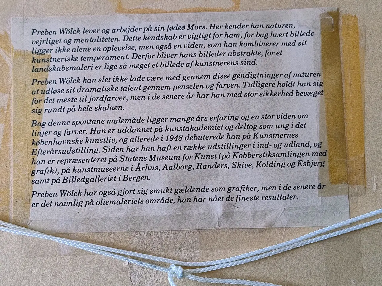 Billede 3 - Preben Wölck tryk i blå nuancer med ramme