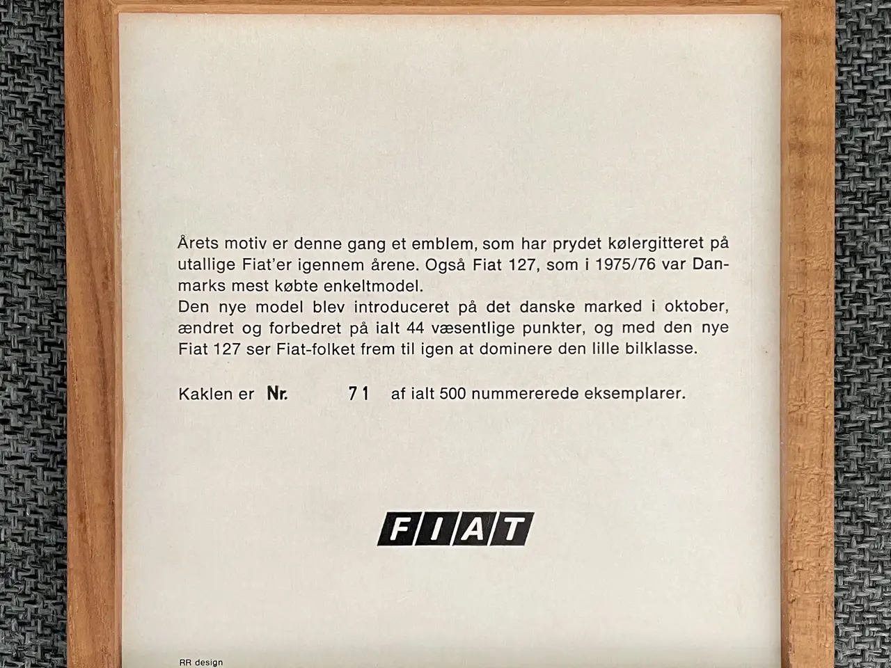 Billede 2 - Fiat kakkel samlerobjekt