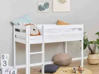 Hoppekids ECO Comfort Halvhøj juniorseng 90x200 cm med madras