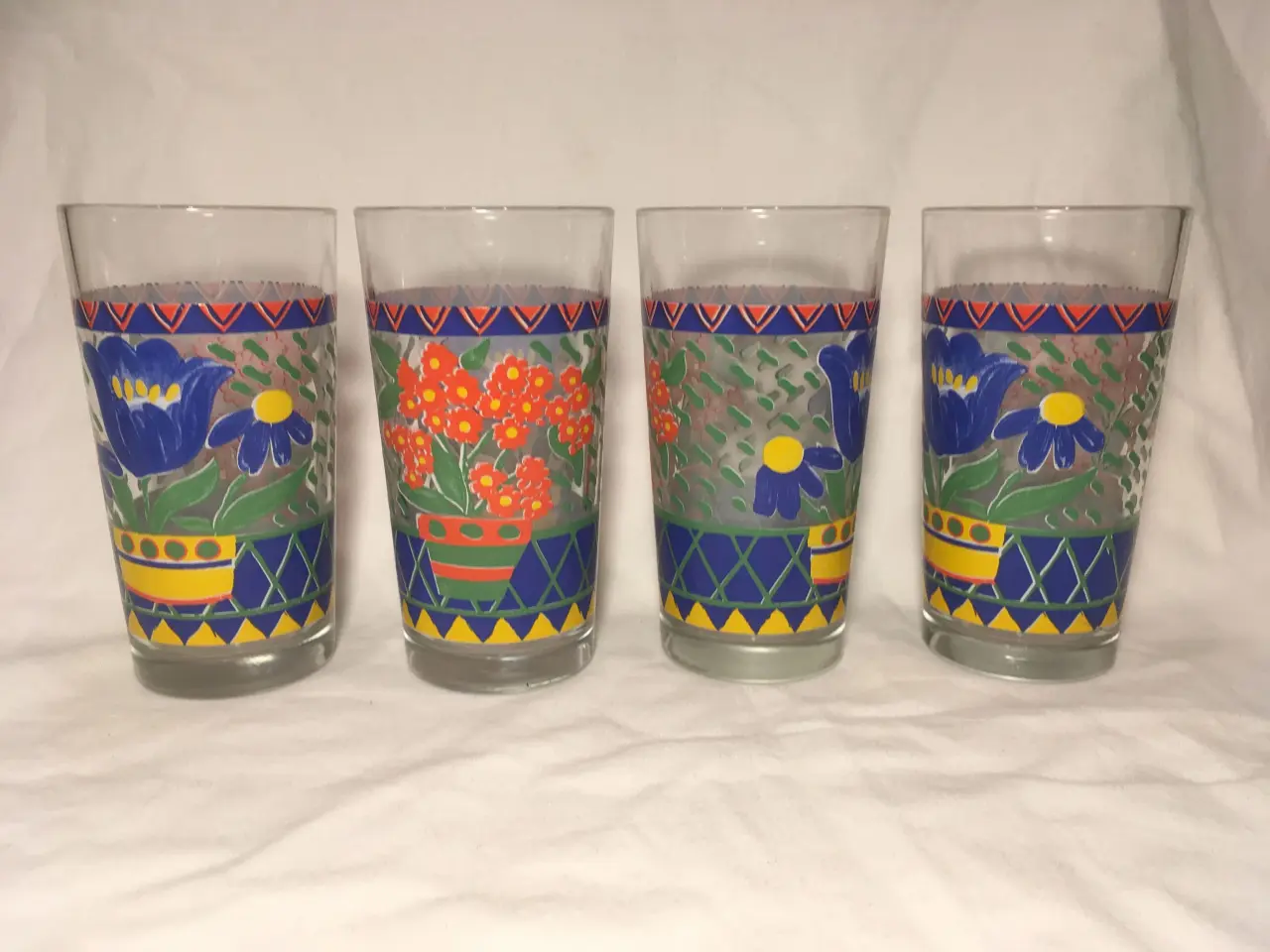 Billede 2 - Retro glas med blomster