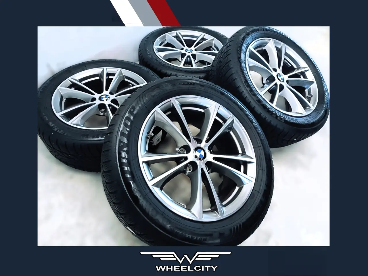 Billede 1 - 5x112 17" ET27 nav 66,6ø BMW vintersæt inkl.TPMS