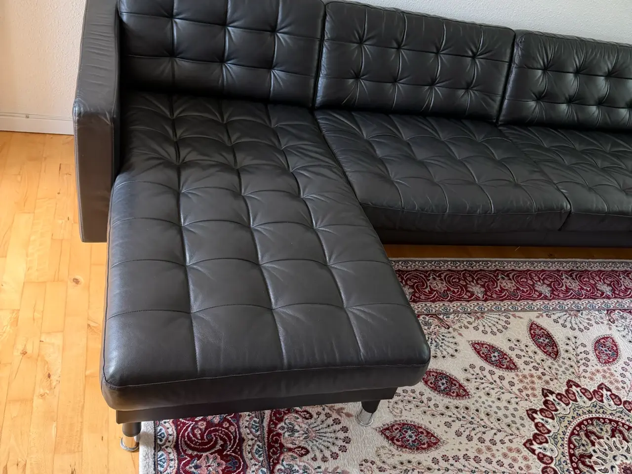 Billede 1 - Sort lædersofa