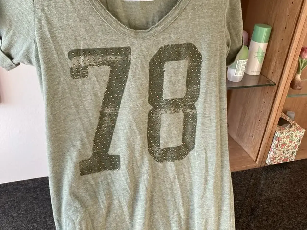 Billede 3 - Smart grøn lang t-shirt str M