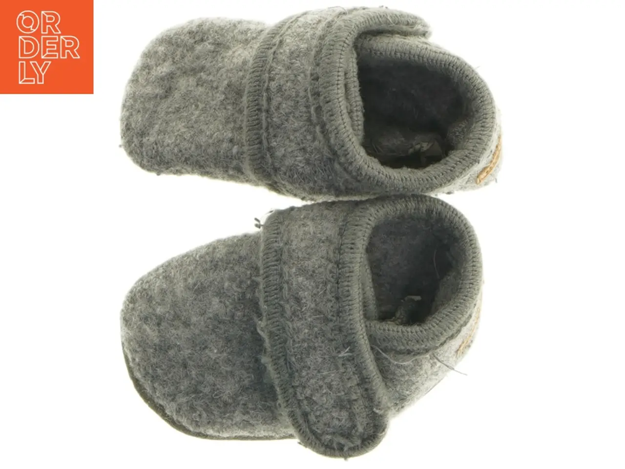 Billede 5 - Grå babyfutter i uld fra Melton (str. 12 cm)