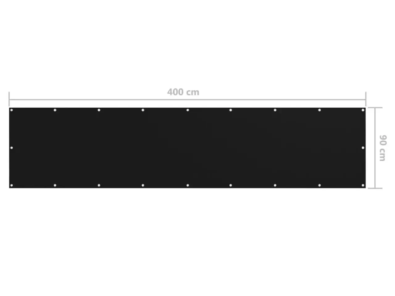 Billede 5 - Altanafskærmning 90 x 400 cm - sort