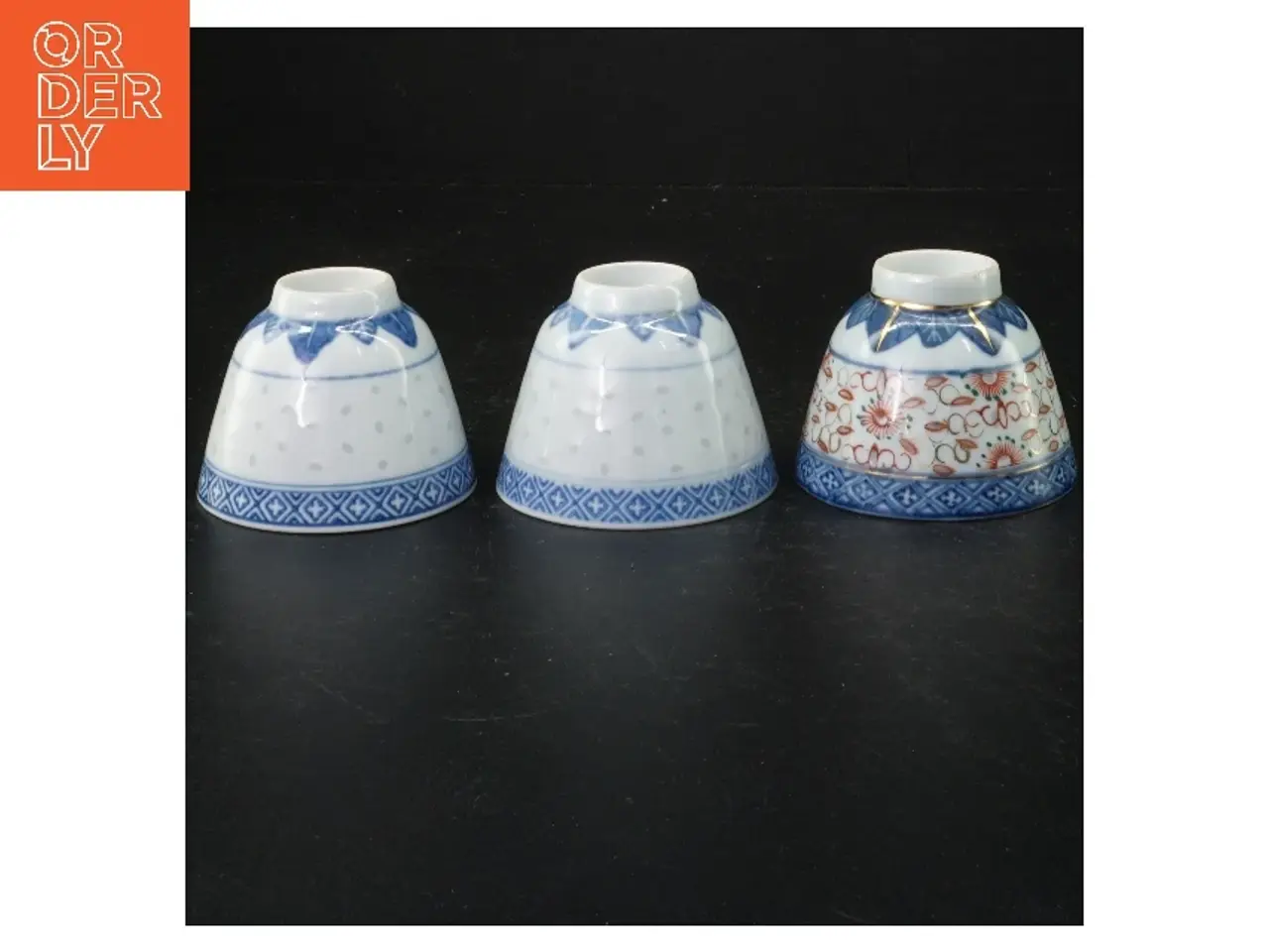 Billede 2 - Porcelænsskåle i blåt og hvidt (str. H 6 cm)
