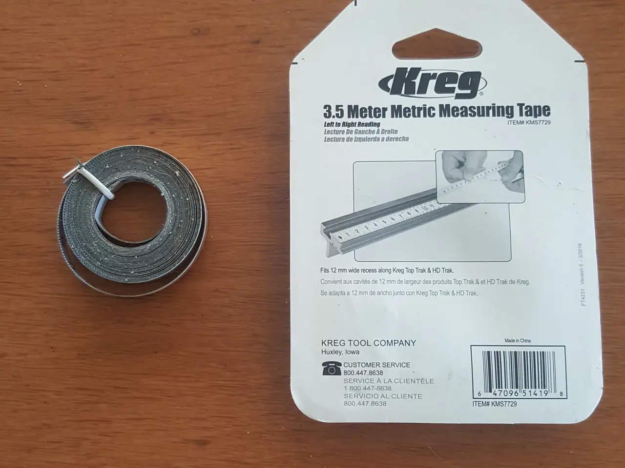 Billede 2 - kreg 3,5m measuring tape L / R read