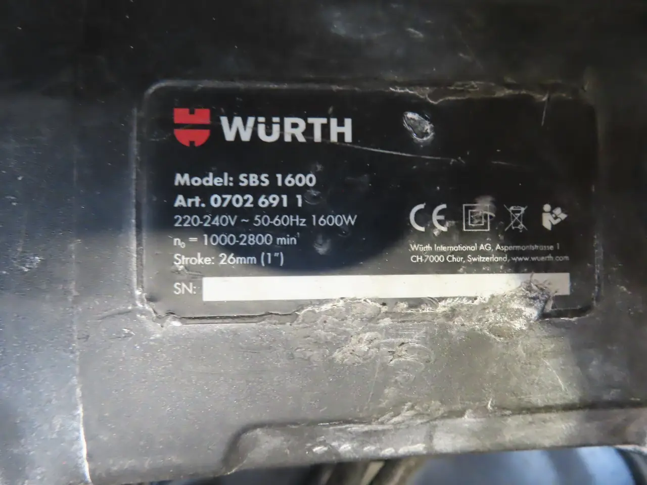 Billede 5 - Bajonetsav WÜRTH SBS 1600