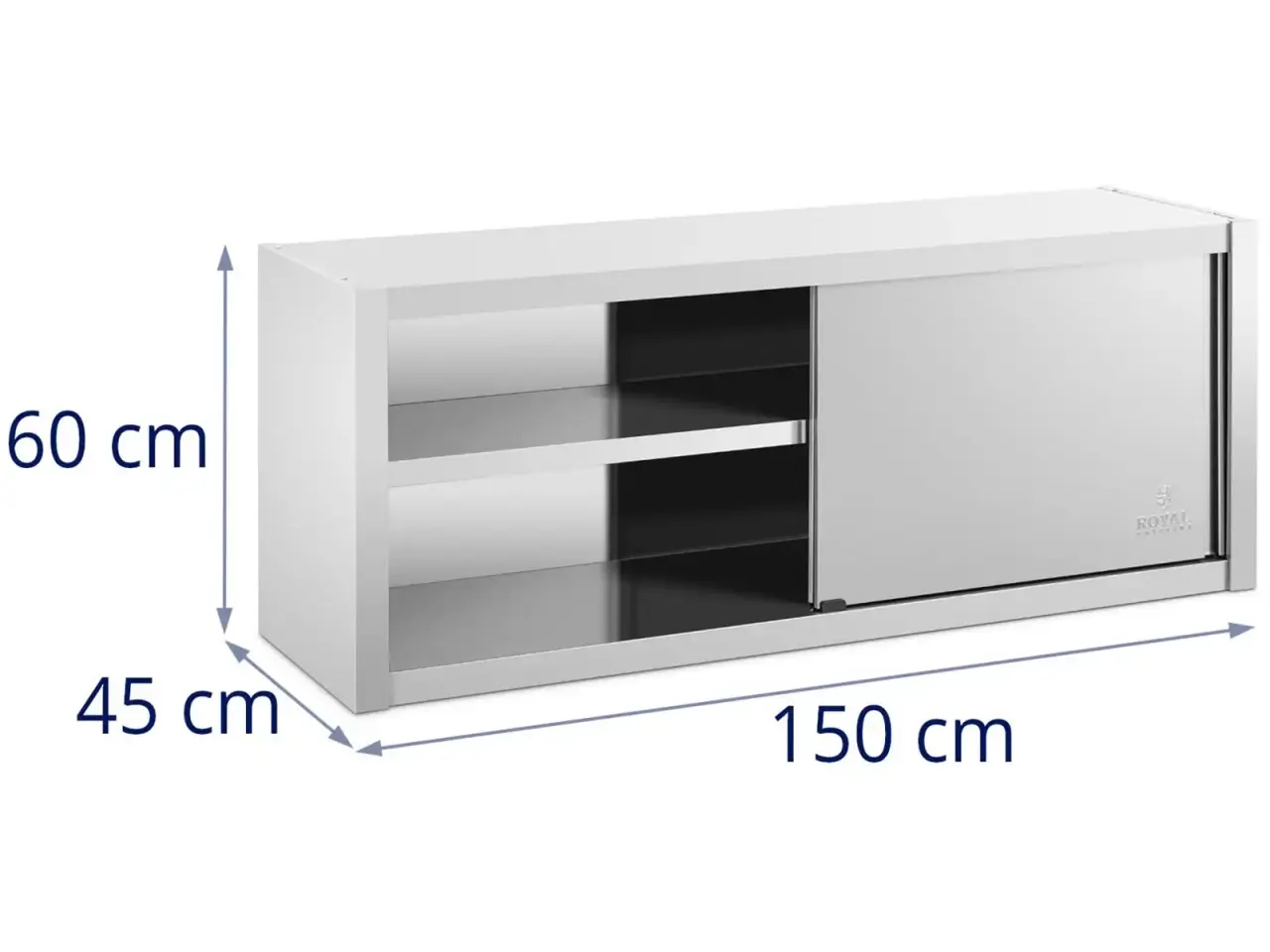 Billede 6 - Vægskab i Rustfrit Stål – 150 x 45 x 60 cm