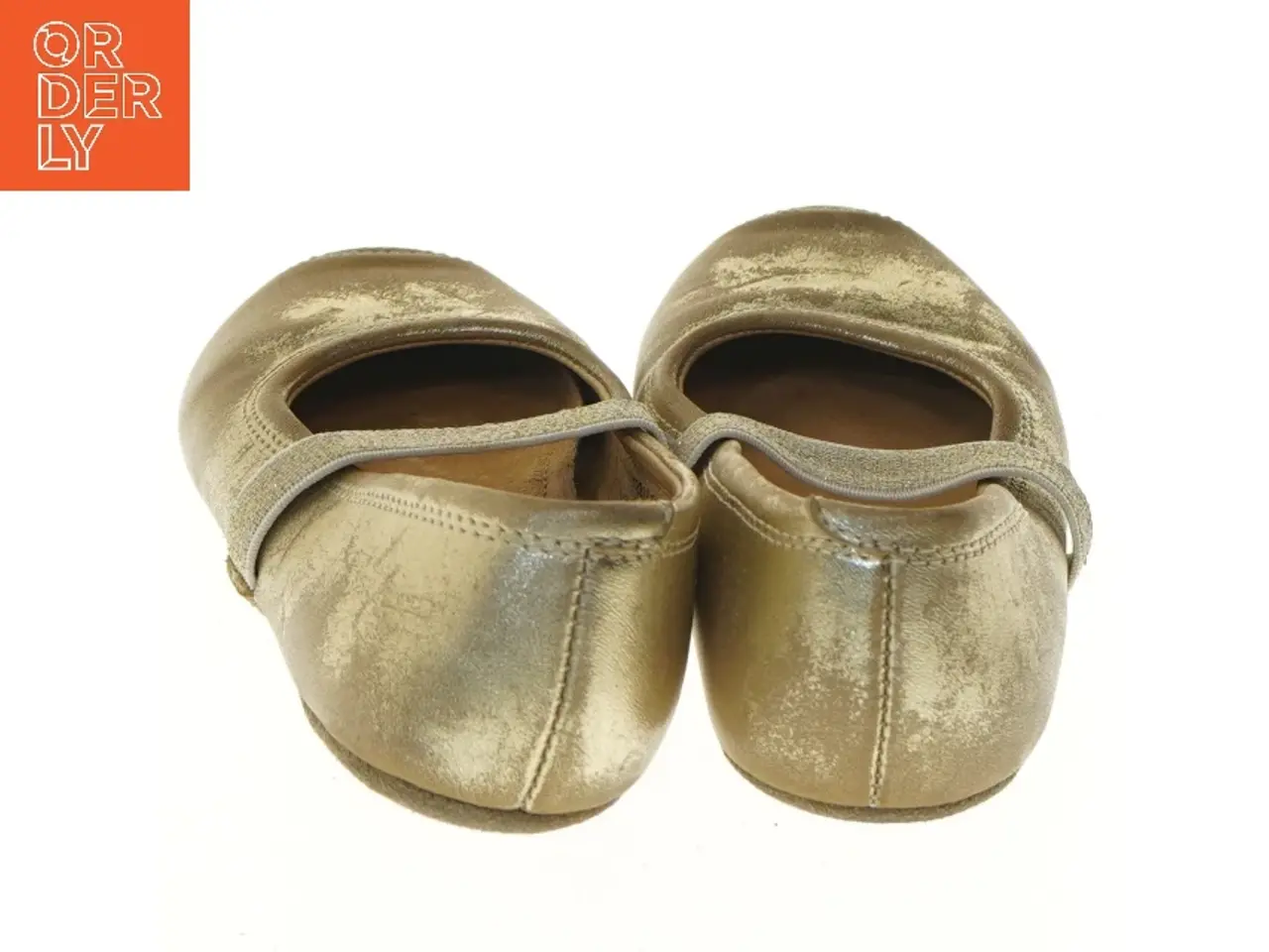 Billede 5 - Guldfarvede sko med rem (str. 20 cm)