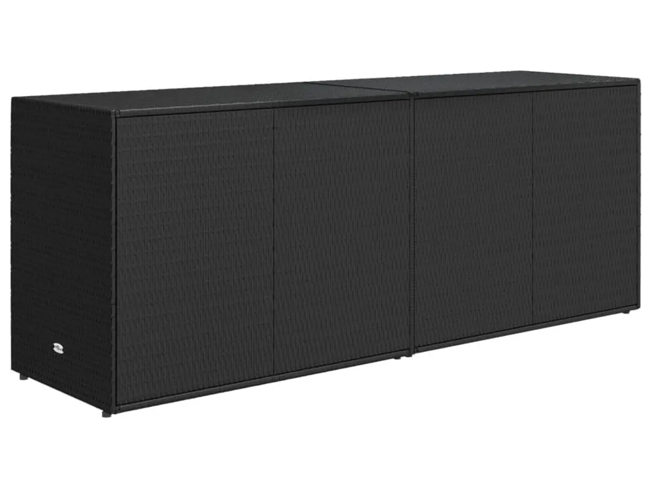 Billede 6 - Haveskab i polyrattan - sort, 198 x 55,5 x 80 cm