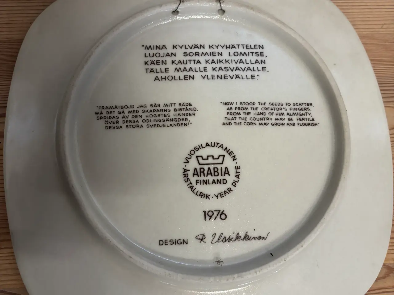 Billede 2 - Arabia årsplatte 1976-1981 (6 stk)