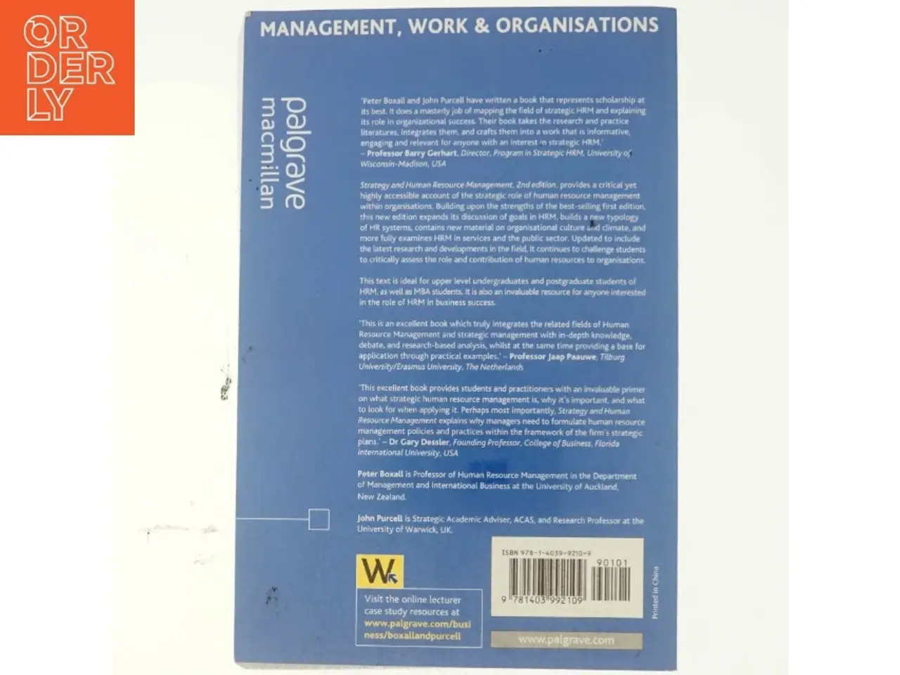 Billede 3 - Strategy and human resource management af Peter Boxall (Bog)