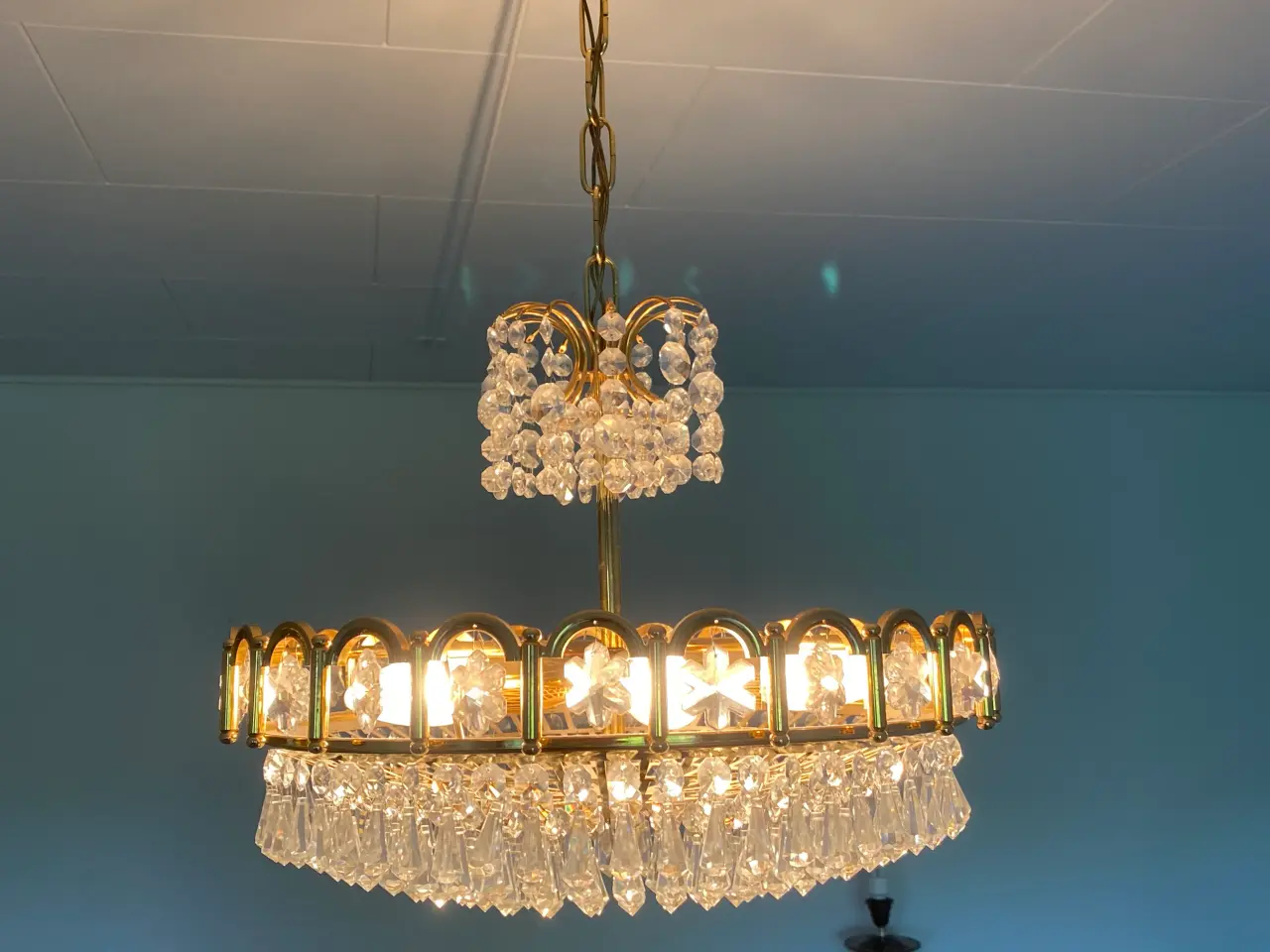 Billede 2 - Gammel prisme loftslampe.