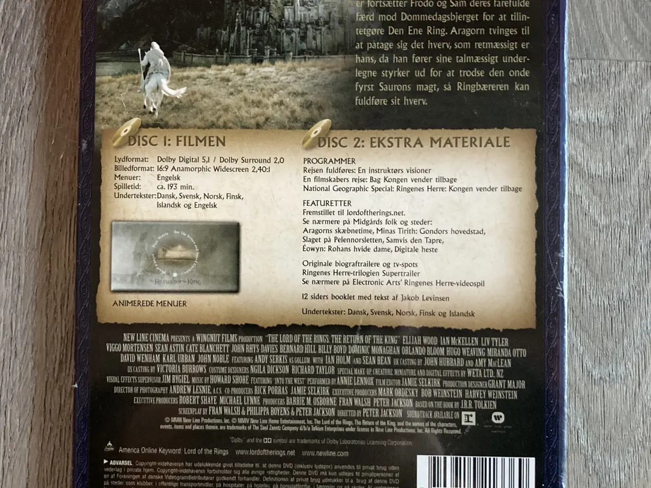 Billede 2 - DVD: Ringenes Herre Kongen vender tilbage
