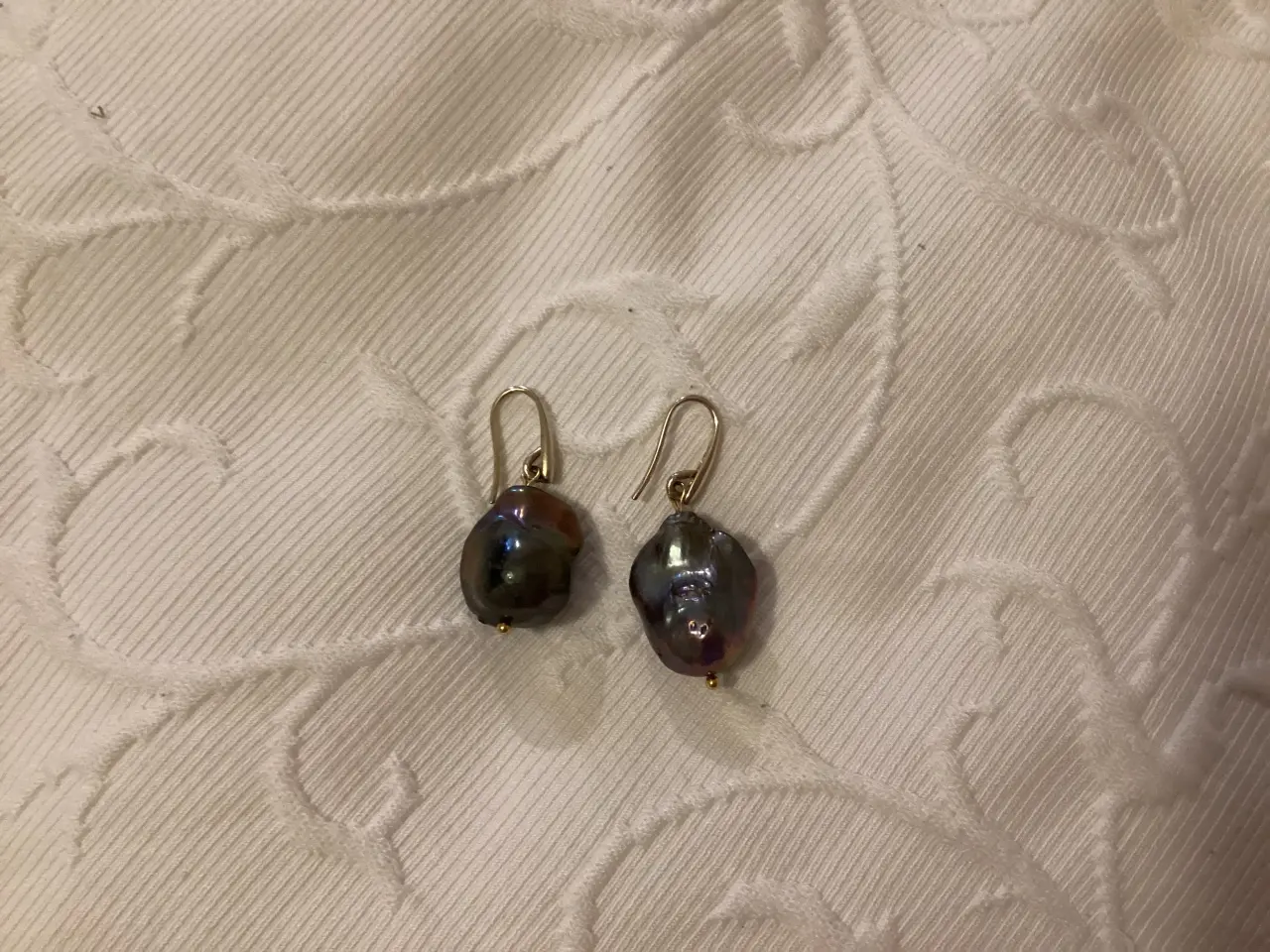 Billede 5 - Beautiful Baroque Black Pearl earrings