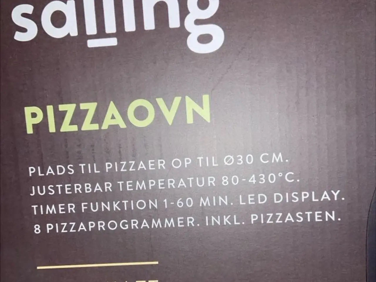 Billede 1 - Salling el pizzaovn