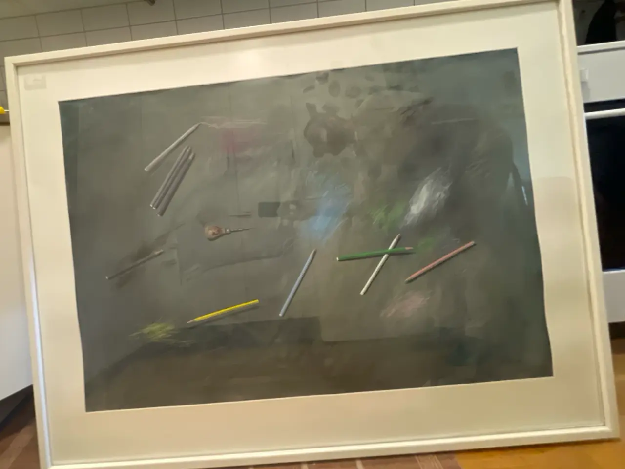 Billede 2 - Steven Clark – signeret pastel & gouache –76 × 111