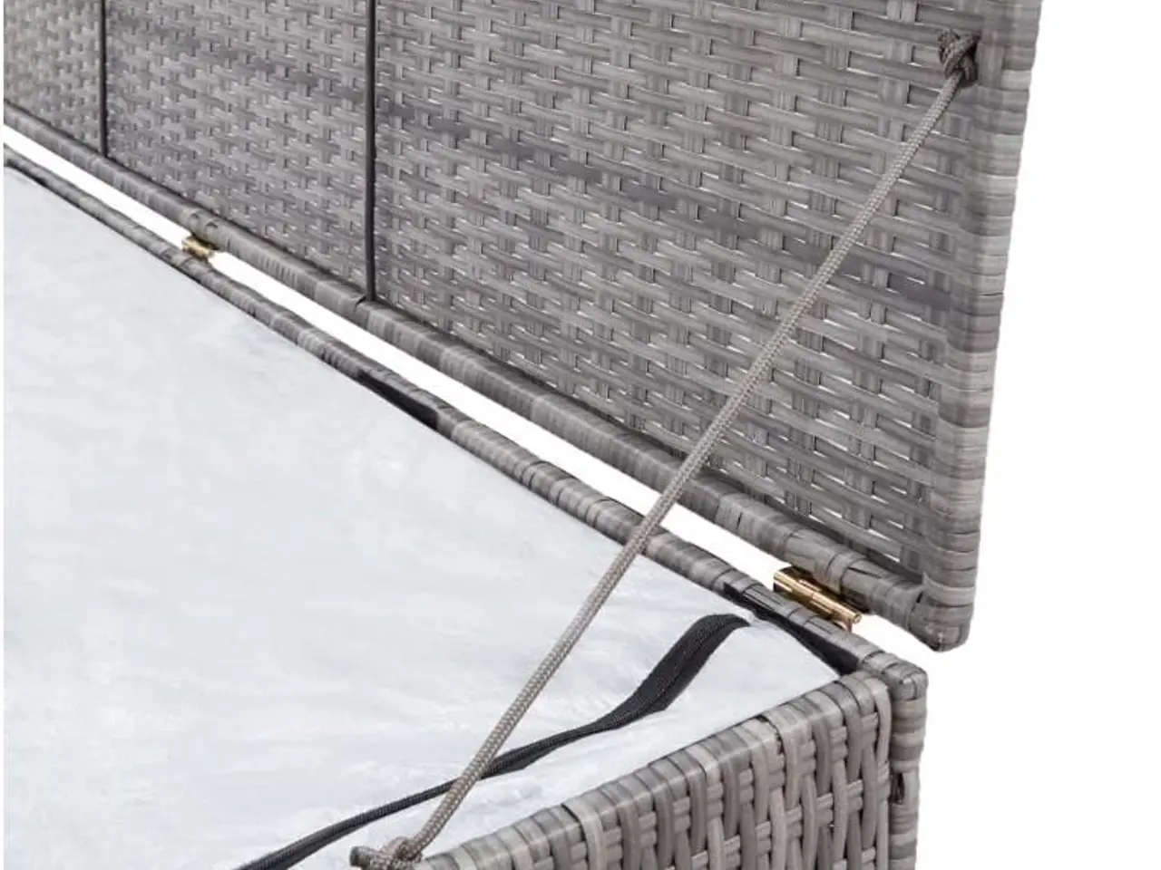 Billede 8 - Opbevaringskasse til haven i polyrattan - 150 × 50 × 60 cm, grå