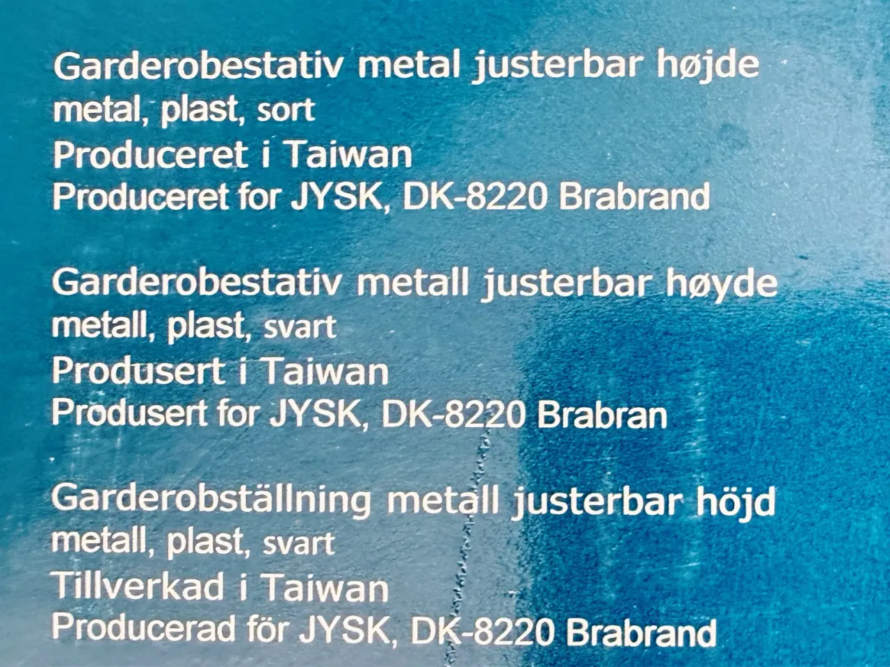 Billede 6 - Jysk MATS tøjstativ justerbart 45x90x105/175 cm