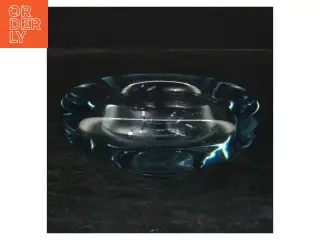 Blåt glasaskebæger (str. Ø. 11 cm)