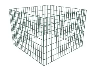 Firkantet kompostbeholder 100 × 100 × 70 cm - pulverlakeret stål
