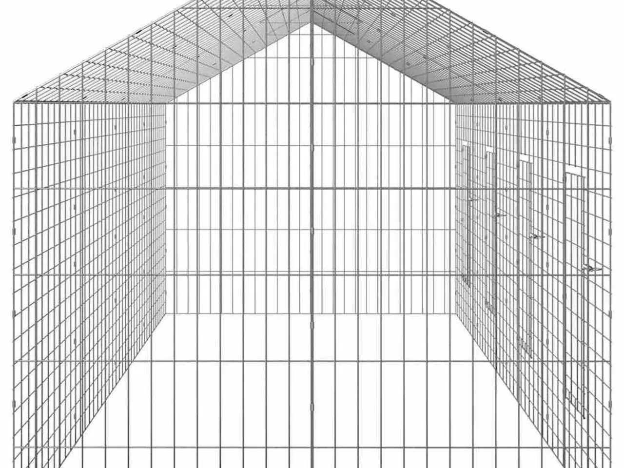 Billede 7 - Kanin Bur Sølv 400 x 78 x 78 cm Galvaniseret stål