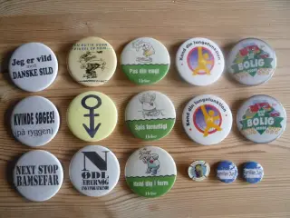 Badges, pins, emblemer og reflekser