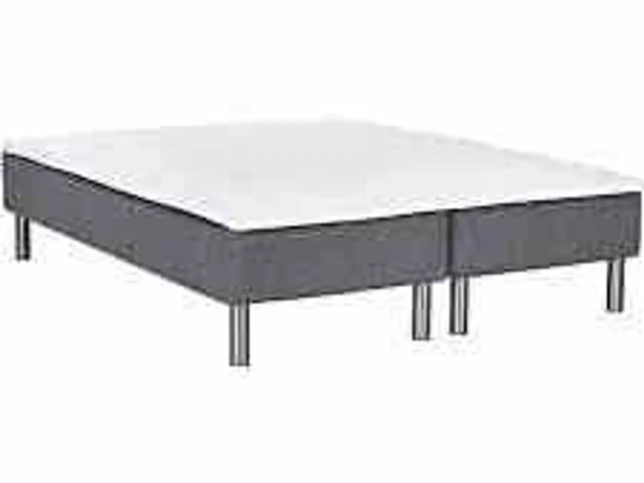 Billede 1 - Nordisk Fjer boxmadrasseng 180x200 cm med stålben og topmadras