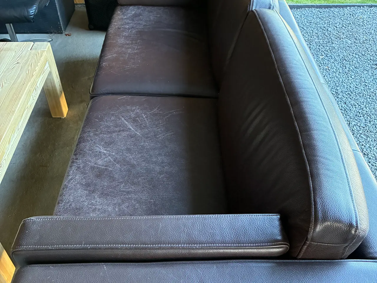 Billede 3 - Stor lædersofa 