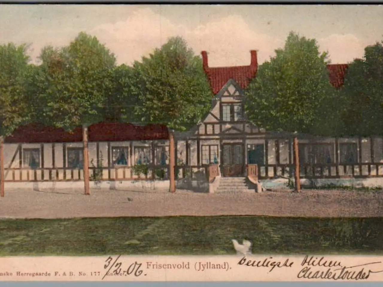 Billede 1 - Frisenvold(Jylland) - Danske Herregaarde F&B 177 - Postkort - Ubrugt