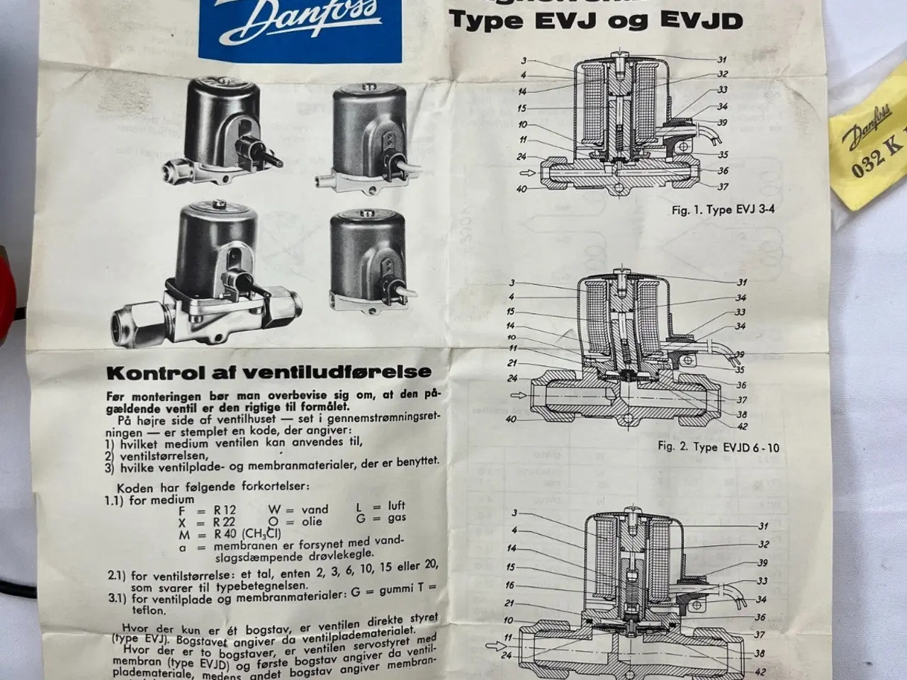 Billede 4 - Danfoss EVJ 15 magnetventil 1/2" BSPT 380V 50Hz