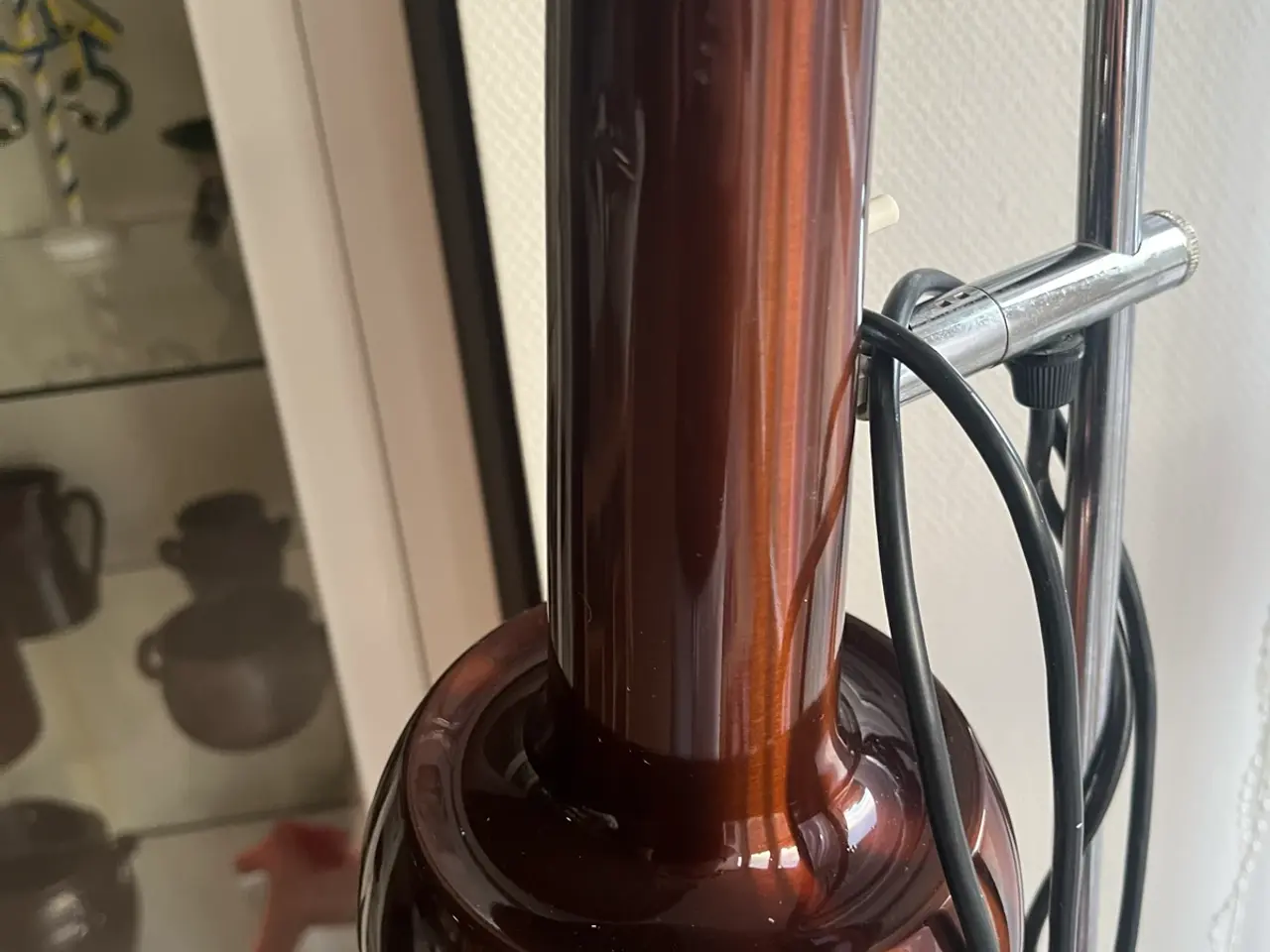 Billede 2 - Fed retrolampe i kobber og krom