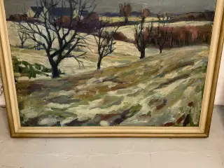 Olie på lærred Ewald Petersen 118x100