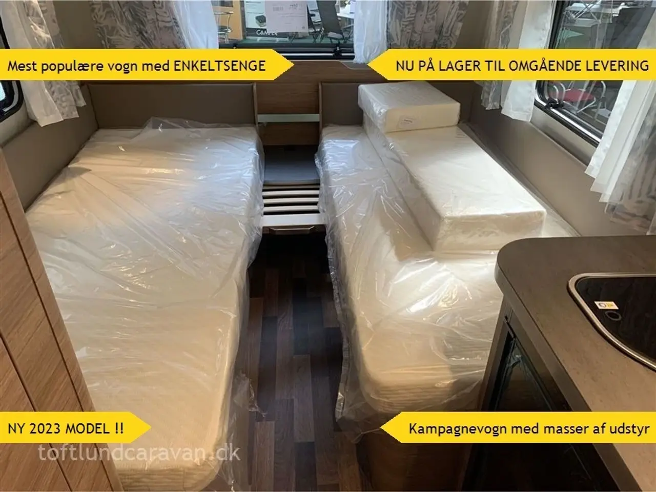 Billede 3 - 2023 - Weinsberg CaraOne 480 EU FABRIKSNY m/ enkeltsenge m/lamel udtræk, SUPERTILBUD, hvem kommer først ?
