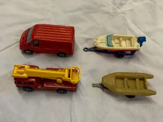 Gorgi brandbil og bådtrailer