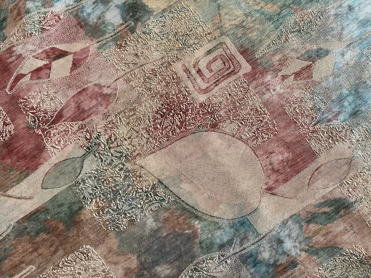 Billede 6 - Stof, Stofrest Jacquard-vævet