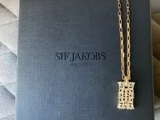 SIF JAKOBS ANTELLA FORGYLDT SØLV HALSKÆDE